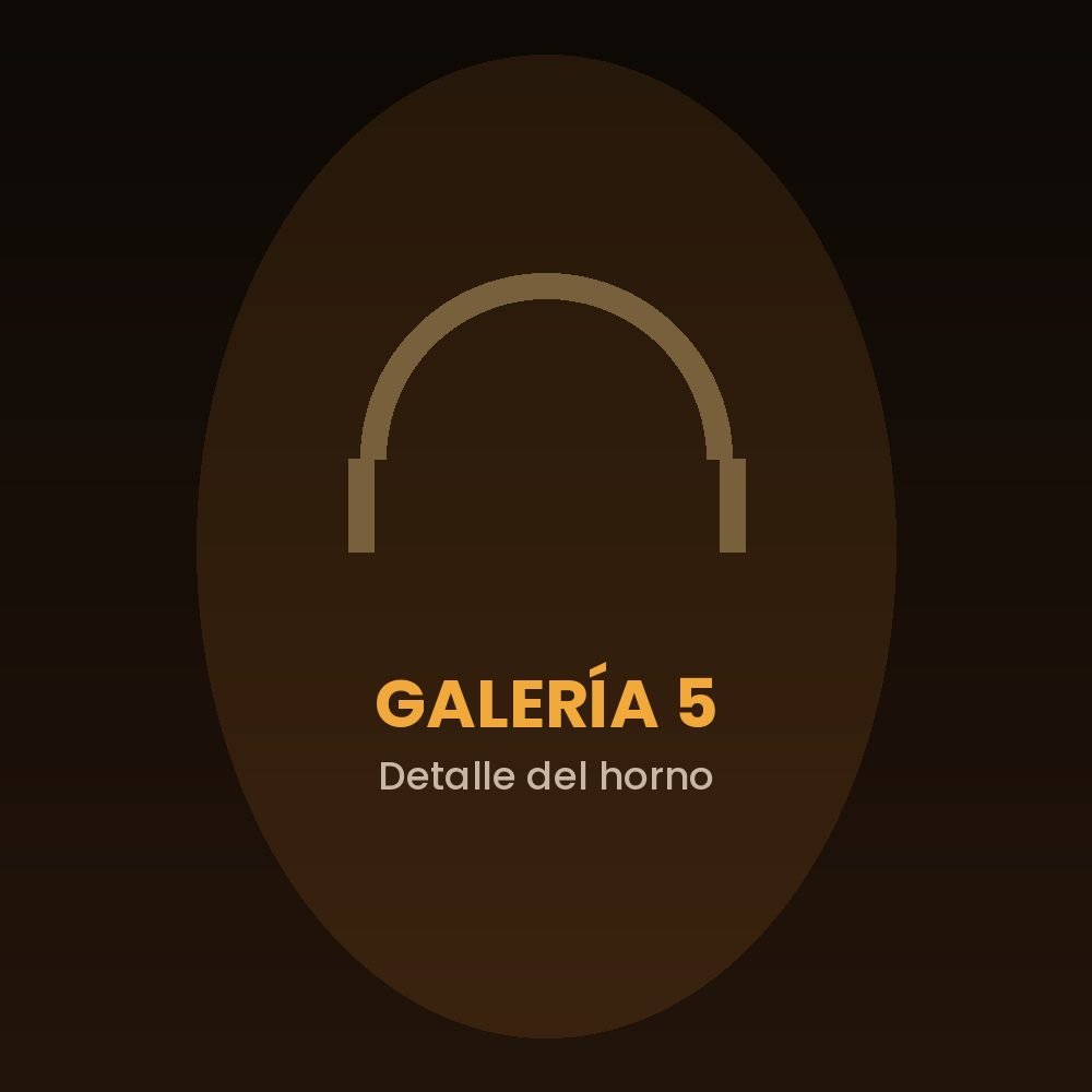Detalle del horno encendido